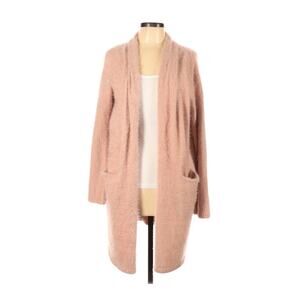 Lush OVERSIZED Cardigan Sweater Long Sleeve fUZZY  COZY Pockets Pink NEW Large